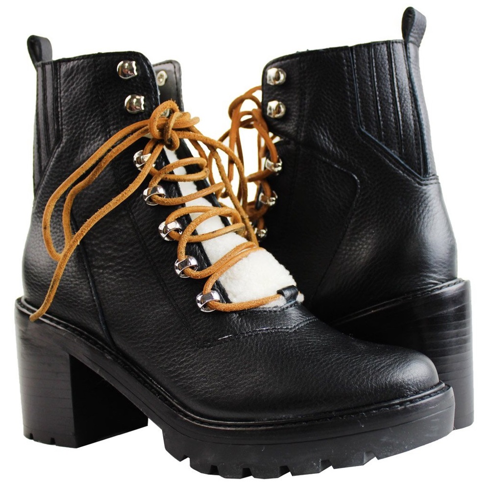MARC FISHER DENISE 7.5 LACE UP BOOTIE HIKER